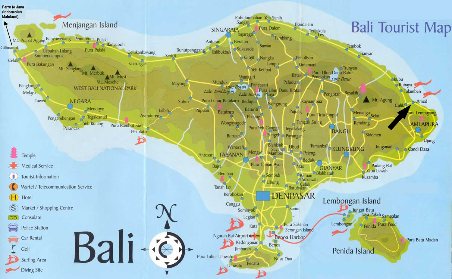 Kembali Beach Bungalows Map Bali